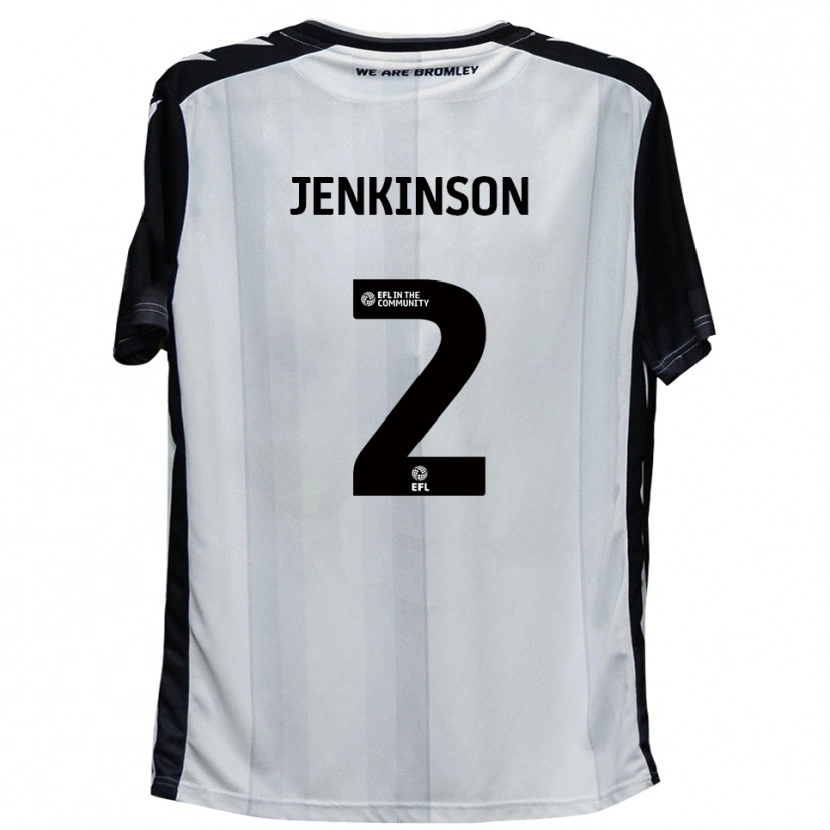 Danxen Kobiety Carl Jenkinson #2 Biały Czarny Domowa Koszulka 2025/26 Koszulki Klubowe