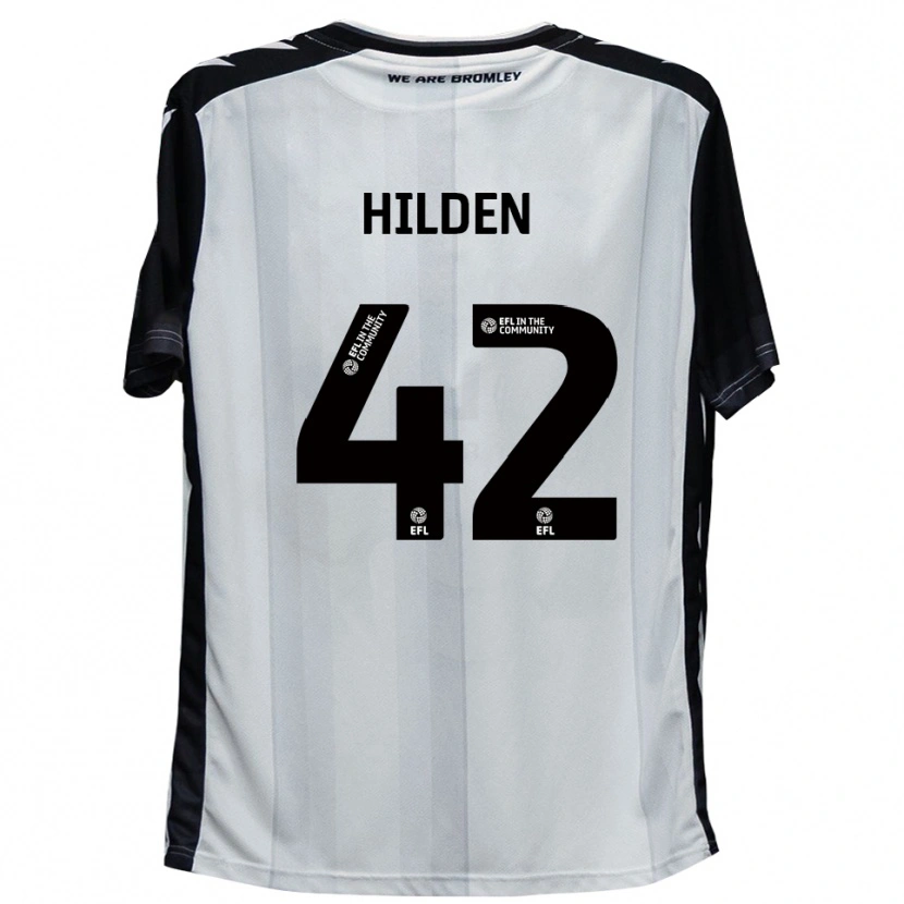 Danxen Kobiety Alfie Hilden #42 Biały Czarny Domowa Koszulka 2025/26 Koszulki Klubowe