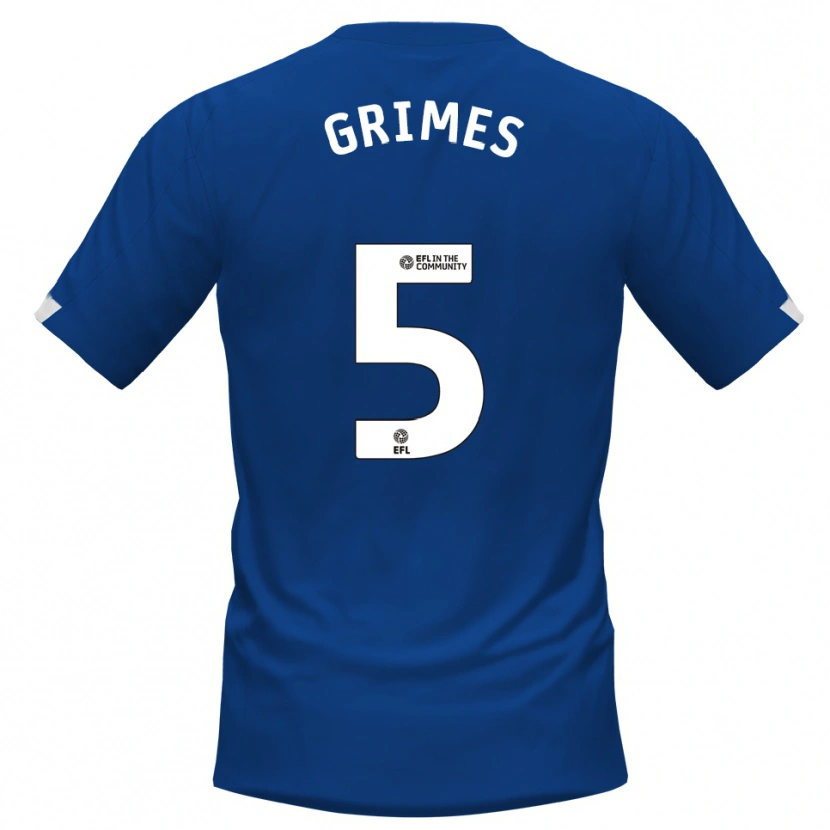 Danxen Kobiety Jamie Grimes #5 Niebieski Biały Domowa Koszulka 2025/26 Koszulki Klubowe