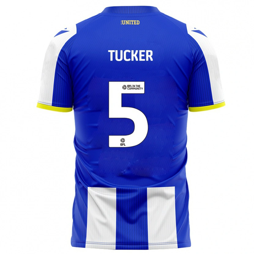 Danxen Kobiety Jack Tucker #5 Niebieski Biały Domowa Koszulka 2025/26 Koszulki Klubowe