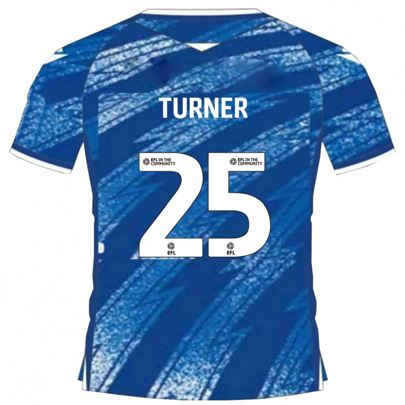 Danxen Kobiety Jake Turner #25 Niebieski Biały Domowa Koszulka 2025/26 Koszulki Klubowe
