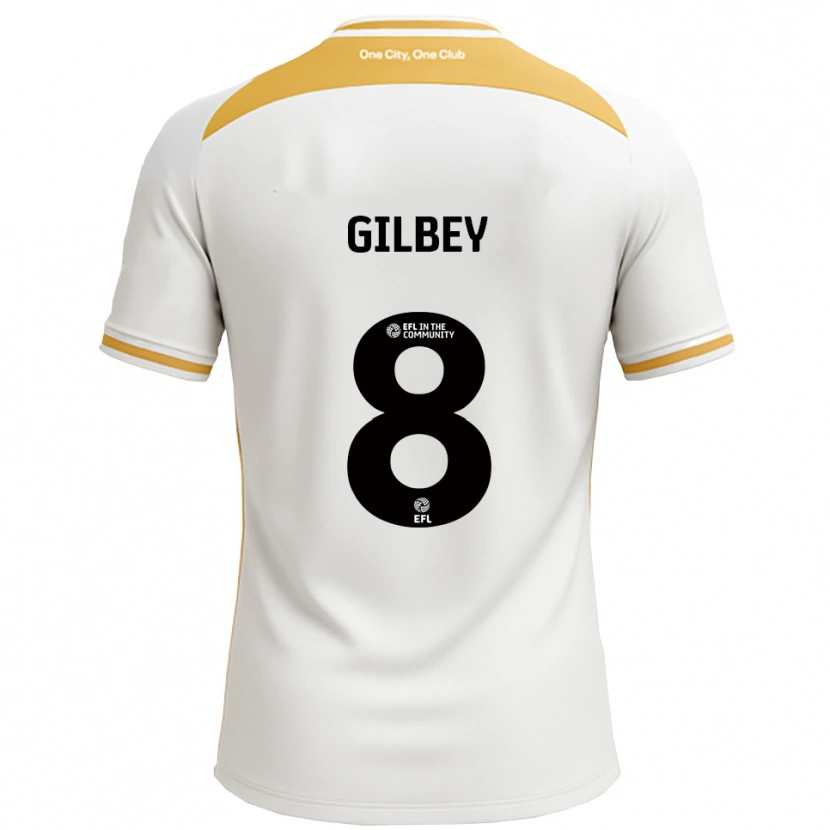 Danxen Kobiety Alex Gilbey #8 Biały Złoty Domowa Koszulka 2025/26 Koszulki Klubowe