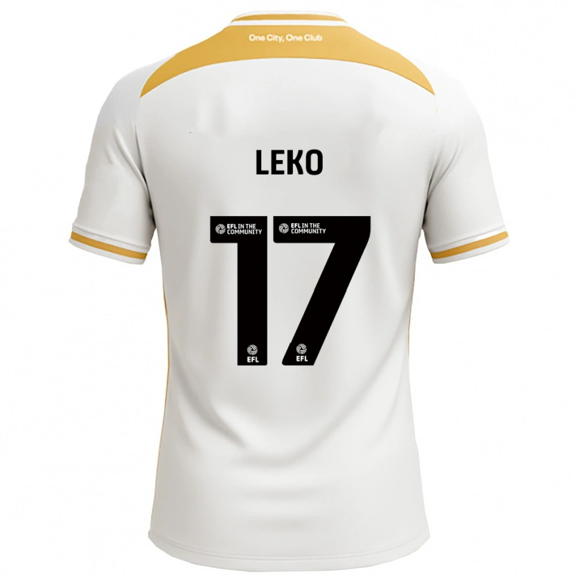 Danxen Kobiety Jonathan Leko #17 Biały Złoty Domowa Koszulka 2025/26 Koszulki Klubowe