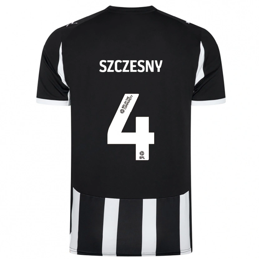 Danxen Kobiety Nikos Szczesny #4 Czarny Biały Domowa Koszulka 2025/26 Koszulki Klubowe