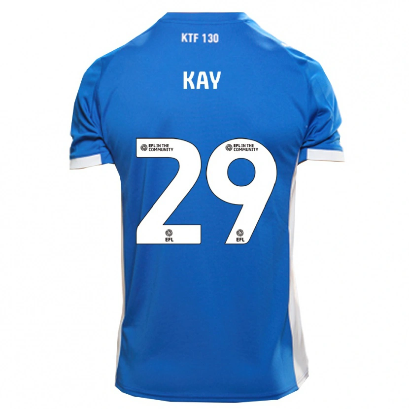 Danxen Kobiety Josh Kay #29 Niebieski Biały Domowa Koszulka 2025/26 Koszulki Klubowe