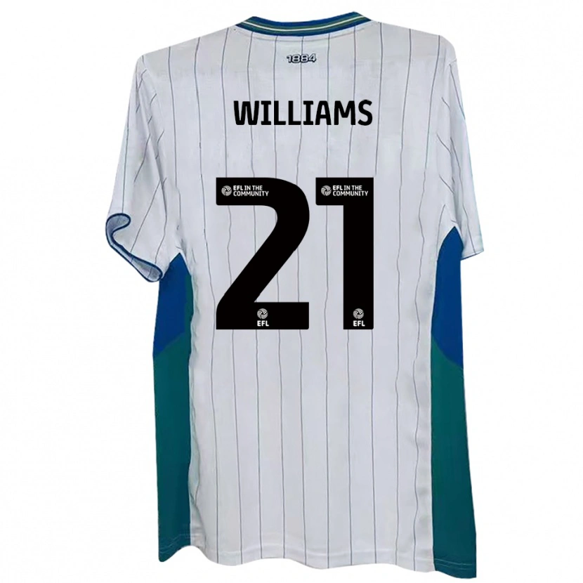 Danxen Kobiety Josh Williams #21 Biały Zielony Niebieski Domowa Koszulka 2025/26 Koszulki Klubowe