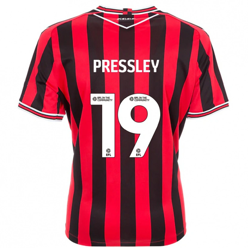 Danxen Kobiety Aaron Pressley #19 Czerwony Czarny Domowa Koszulka 2025/26 Koszulki Klubowe