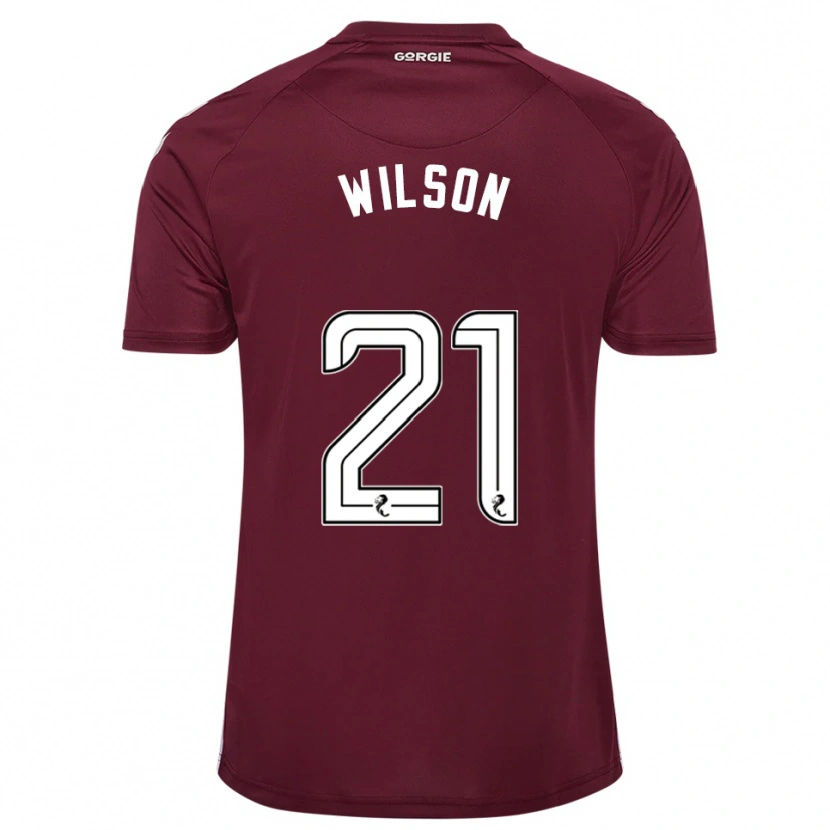 Danxen Kobiety James Wilson #21 Burgund Biały Domowa Koszulka 2025/26 Koszulki Klubowe