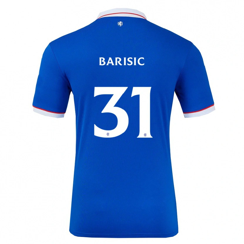 Danxen Kobiety Borna Barisic #31 Niebieski Biały Domowa Koszulka 2025/26 Koszulki Klubowe