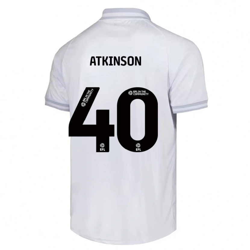 Danxen Kobiety Aaron Atkinson #40 Biały Szary Czarny Wyjazdowa Koszulka 2025/26 Koszulki Klubowe