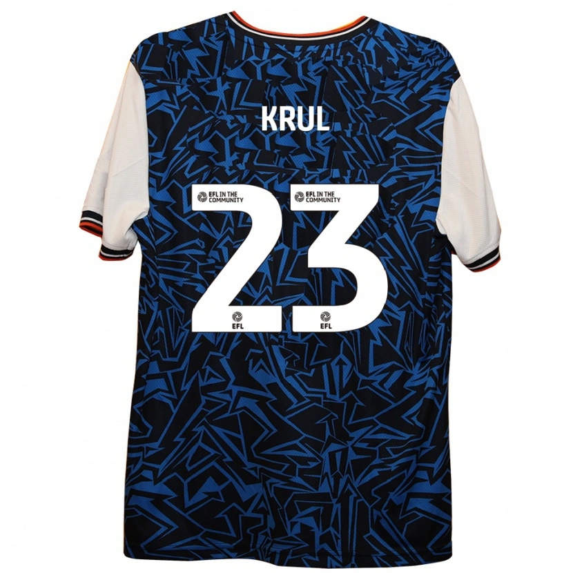 Danxen Kobiety Tim Krul #23 Niebieski Czarny Biały Wyjazdowa Koszulka 2025/26 Koszulki Klubowe