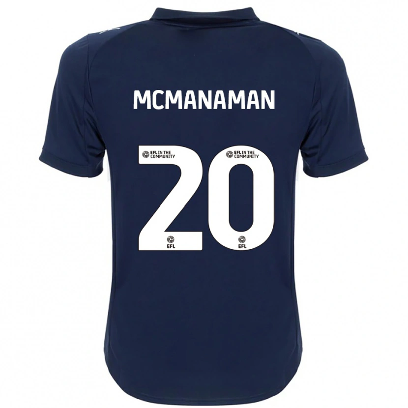 Danxen Kobiety Callum Mcmanaman #20 Granatowy Biały Wyjazdowa Koszulka 2025/26 Koszulki Klubowe