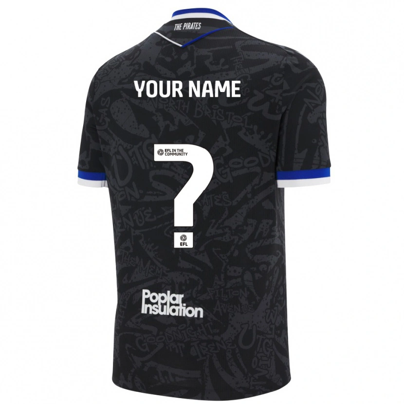 Danxen Kobiety Twoje Imię #0 Czarny Biały Wyjazdowa Koszulka 2025/26 Koszulki Klubowe