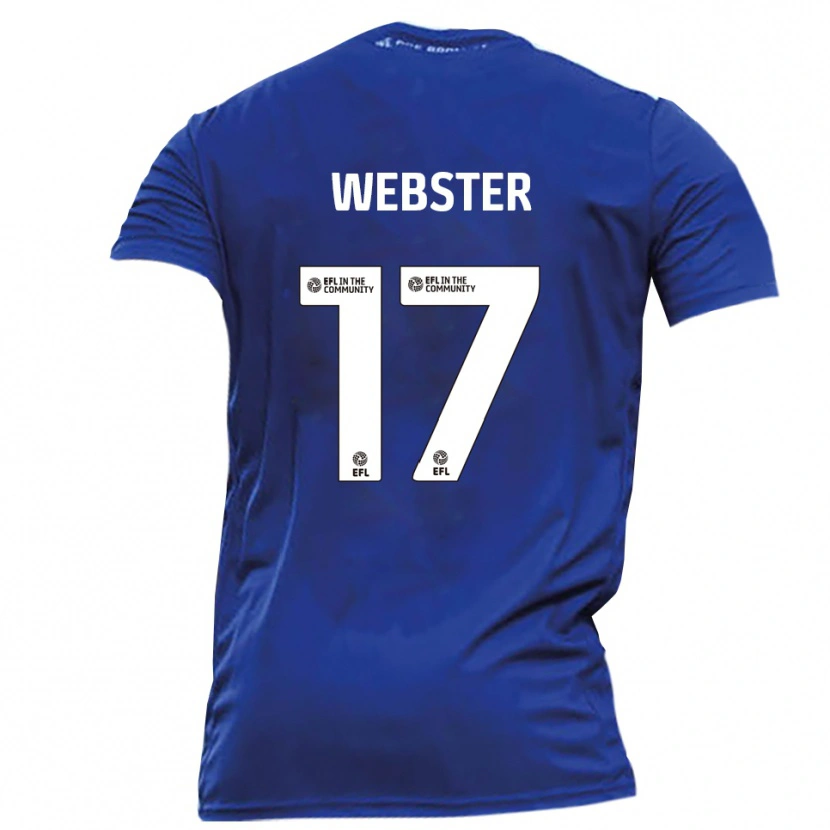 Danxen Kobiety Byron Webster #17 Niebieski Biały Wyjazdowa Koszulka 2025/26 Koszulki Klubowe