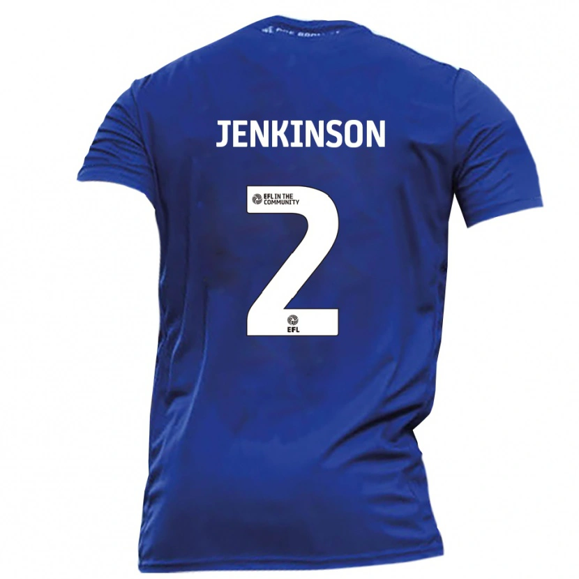 Danxen Kobiety Carl Jenkinson #2 Niebieski Biały Wyjazdowa Koszulka 2025/26 Koszulki Klubowe