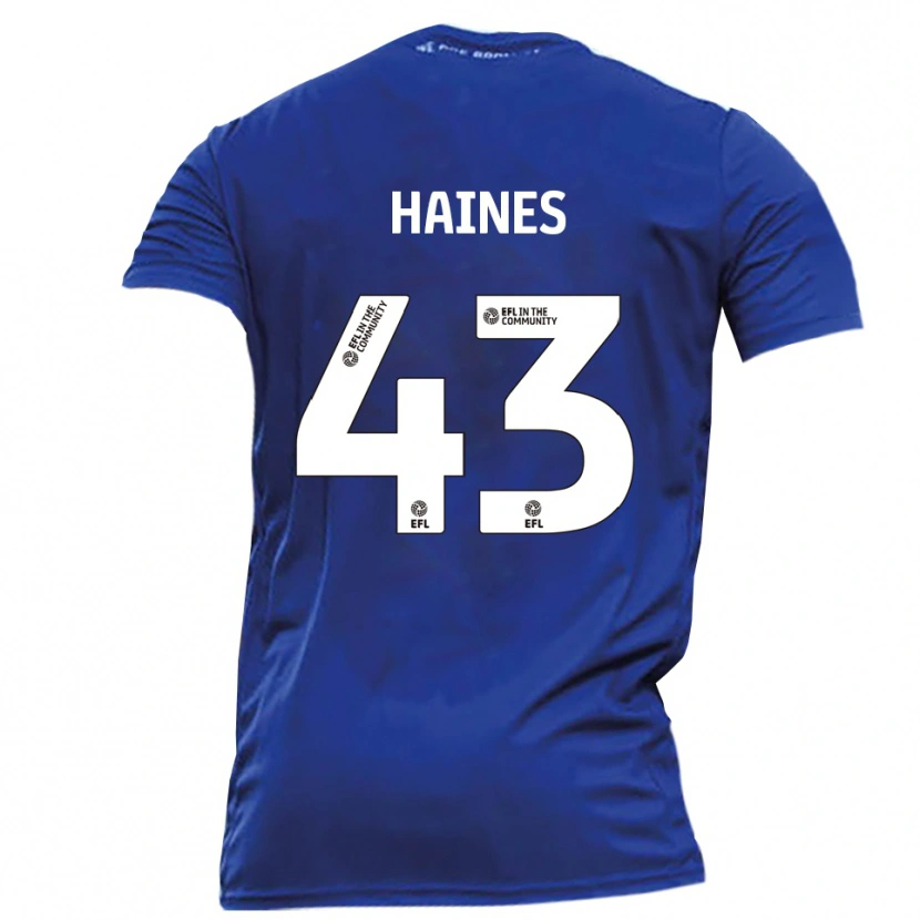 Danxen Kobiety Harry Haines #43 Niebieski Biały Wyjazdowa Koszulka 2025/26 Koszulki Klubowe