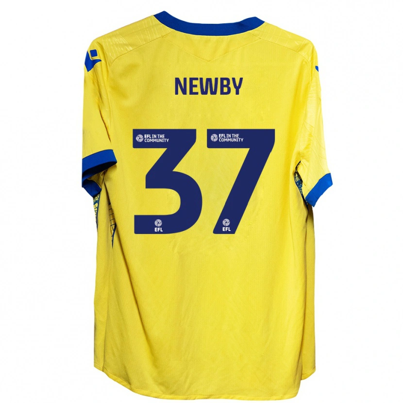 Danxen Kobiety Alfie Newby #37 Żółty Niebieski Wyjazdowa Koszulka 2025/26 Koszulki Klubowe