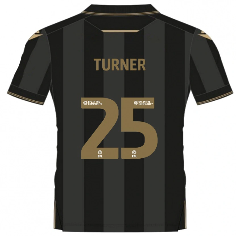 Danxen Kobiety Jake Turner #25 Czarny Złoty Wyjazdowa Koszulka 2025/26 Koszulki Klubowe