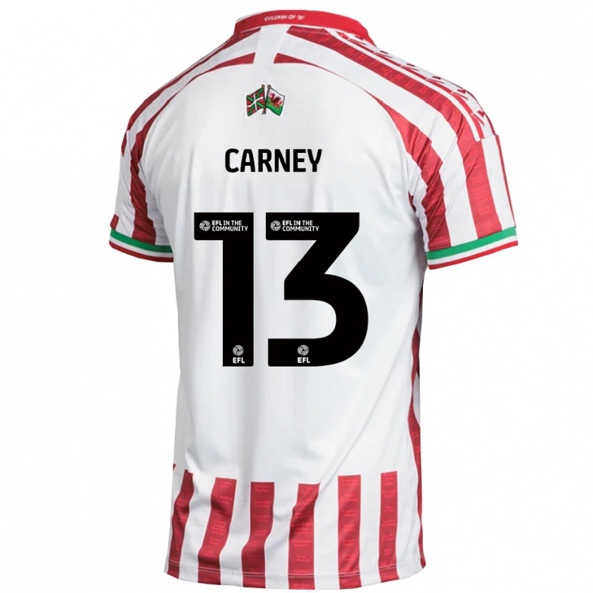Danxen Kobiety Jacob Carney #13 Czerwony Biały Wyjazdowa Koszulka 2025/26 Koszulki Klubowe