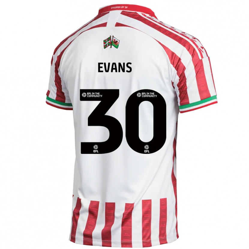 Danxen Kobiety Corey Evans #30 Czerwony Biały Wyjazdowa Koszulka 2025/26 Koszulki Klubowe