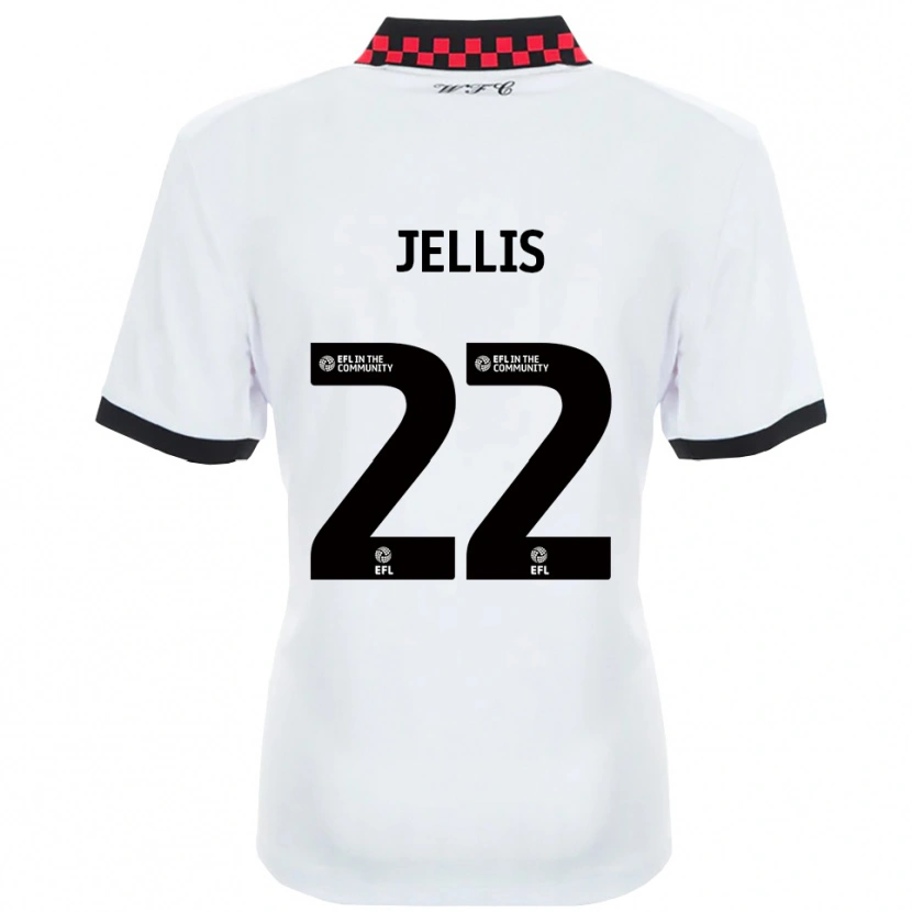 Danxen Kobiety Jamie Jellis #22 Biały Czarny Wyjazdowa Koszulka 2025/26 Koszulki Klubowe