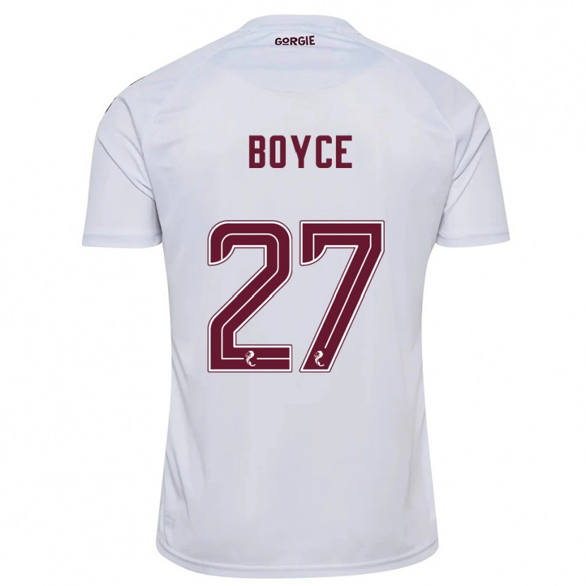 Danxen Kobiety Liam Boyce #27 Biały Burgund Wyjazdowa Koszulka 2025/26 Koszulki Klubowe