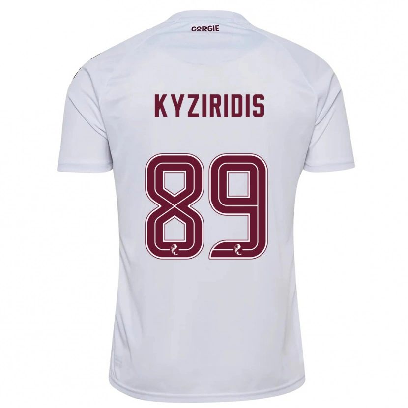 Danxen Kobiety Alexandros Kyziridis #89 Biały Burgund Wyjazdowa Koszulka 2025/26 Koszulki Klubowe