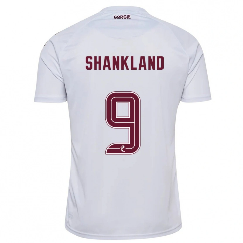 Danxen Kobiety Lawrence Shankland #9 Biały Burgund Wyjazdowa Koszulka 2025/26 Koszulki Klubowe
