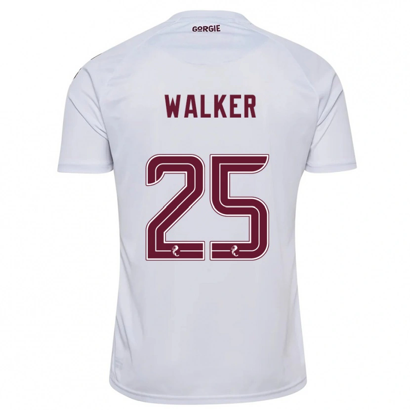 Danxen Kobiety Liam Walker #25 Biały Burgund Wyjazdowa Koszulka 2025/26 Koszulki Klubowe
