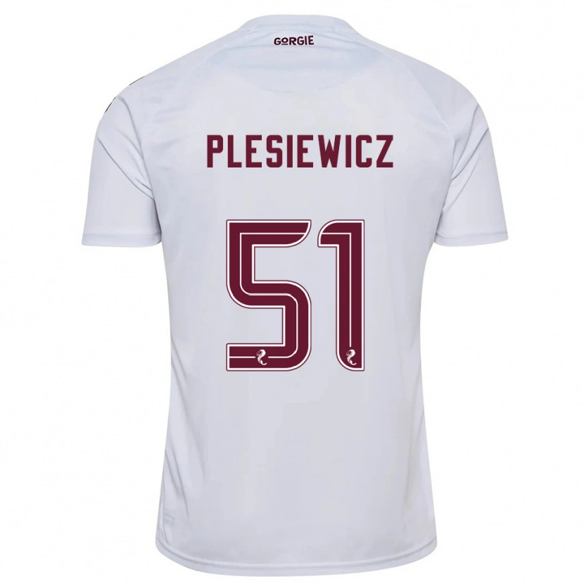 Danxen Kobiety Szymon Plesiewicz #51 Biały Burgund Wyjazdowa Koszulka 2025/26 Koszulki Klubowe