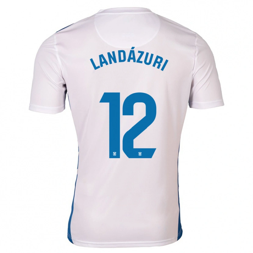 Danxen Dzieci Anthony Landázuri #12 Biało Niebieski Domowa Koszulka 2025/26 Koszulki Klubowe