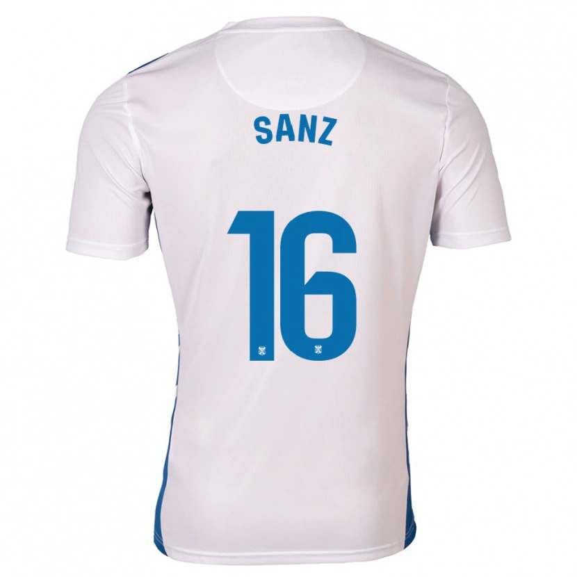 Danxen Dzieci Aitor Sanz #16 Biało Niebieski Domowa Koszulka 2025/26 Koszulki Klubowe