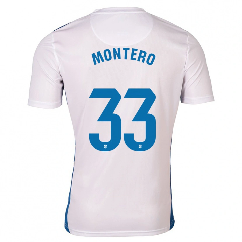 Danxen Dzieci Manuel Montero #33 Biało Niebieski Domowa Koszulka 2025/26 Koszulki Klubowe