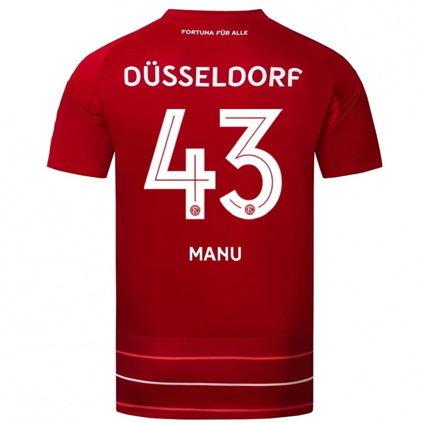 Danxen Dzieci King Manu #43 Czerwono Biały Domowa Koszulka 2025/26 Koszulki Klubowe
