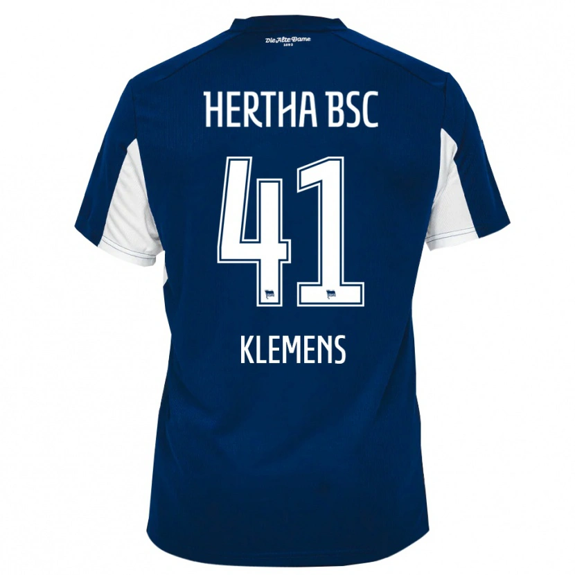 Danxen Dzieci Pascal Klemens #41 Biało Niebieski Domowa Koszulka 2025/26 Koszulki Klubowe