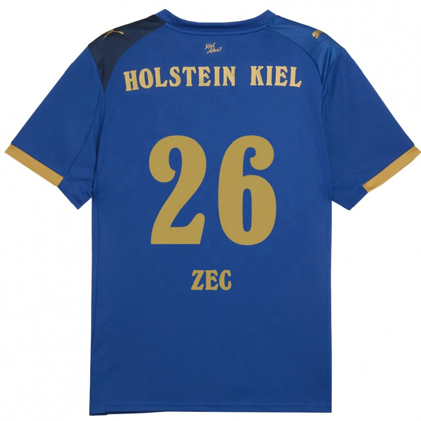 Danxen Dzieci David Zec #26 Niebiesko Złoty Domowa Koszulka 2025/26 Koszulki Klubowe