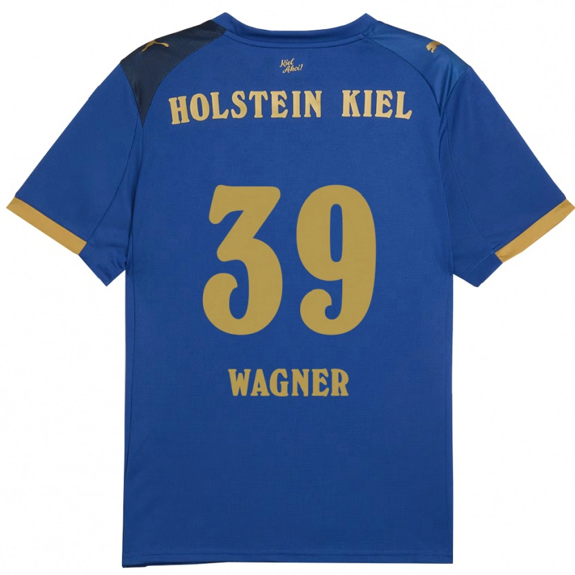 Danxen Dzieci Robert Wagner #39 Niebiesko Złoty Domowa Koszulka 2025/26 Koszulki Klubowe