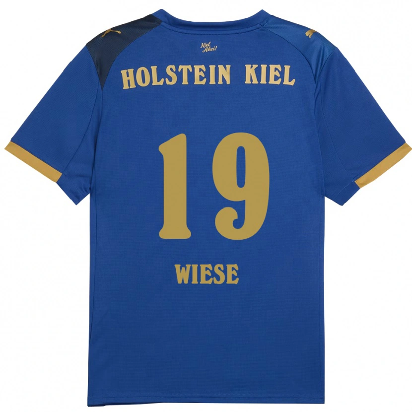 Danxen Dzieci Till Wiese #19 Niebiesko Złoty Domowa Koszulka 2025/26 Koszulki Klubowe