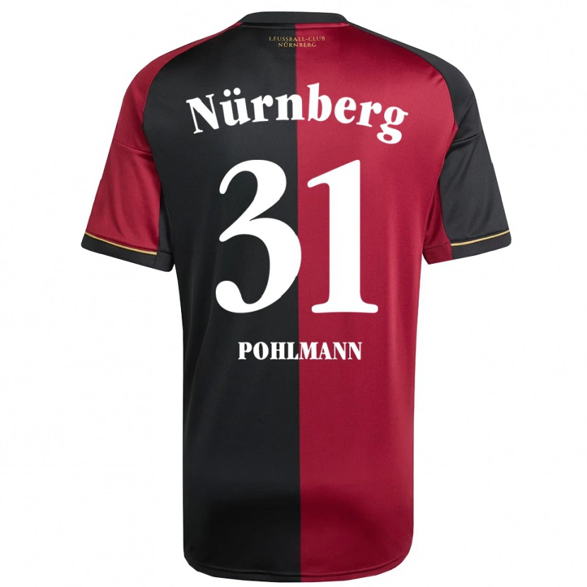 Danxen Dzieci Lennart Pohlmann #31 Burgundowo Czarny Domowa Koszulka 2025/26 Koszulki Klubowe
