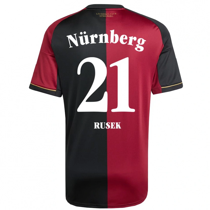Danxen Dzieci Larissa Rusek #21 Burgundowo Czarny Domowa Koszulka 2025/26 Koszulki Klubowe