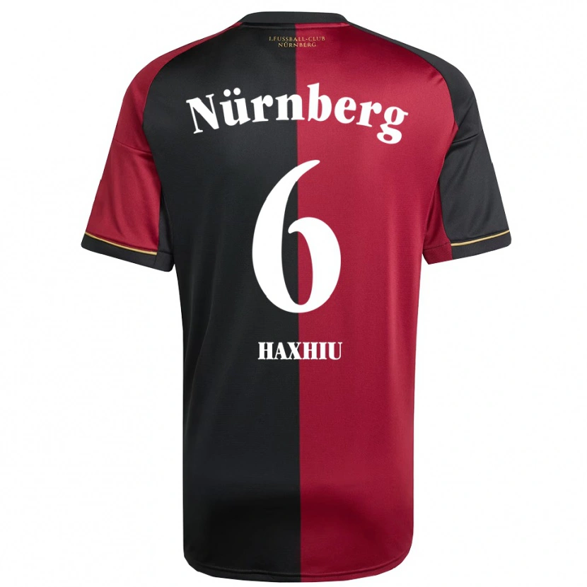 Danxen Dzieci Lion Haxhiu #6 Burgundowo Czarny Domowa Koszulka 2025/26 Koszulki Klubowe