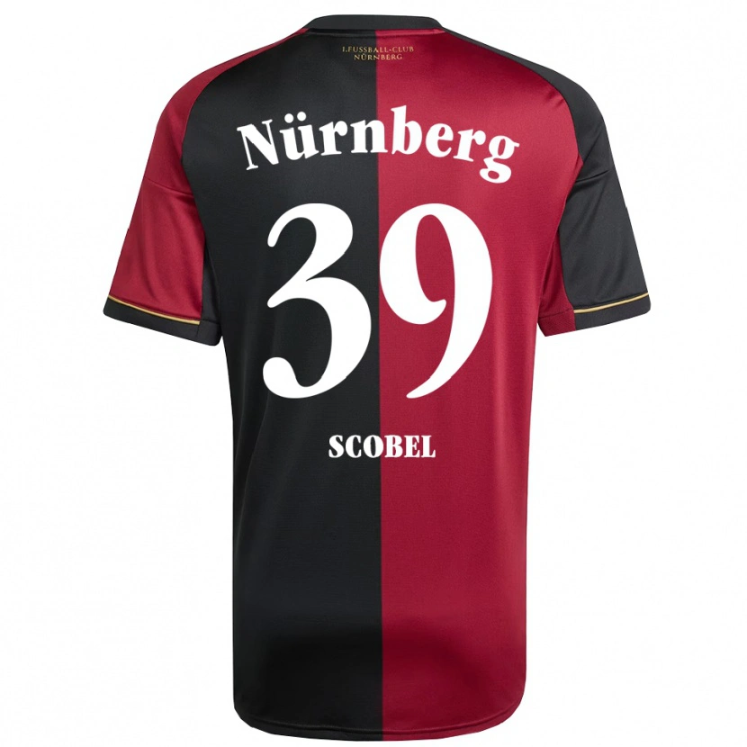 Danxen Dzieci Piet Scobel #39 Burgundowo Czarny Domowa Koszulka 2025/26 Koszulki Klubowe