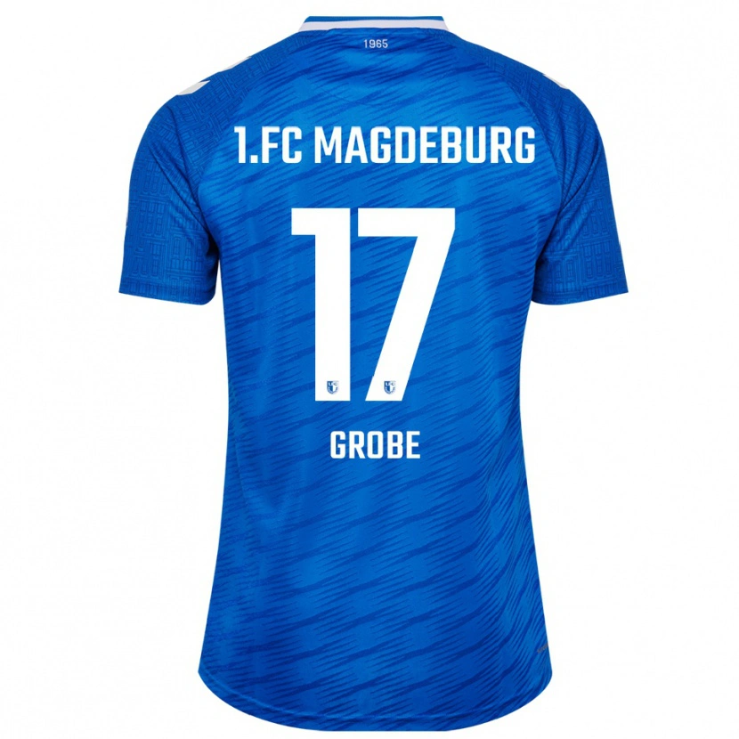 Danxen Dzieci Theresa Grobe #17 Niebiesko Biały Domowa Koszulka 2025/26 Koszulki Klubowe