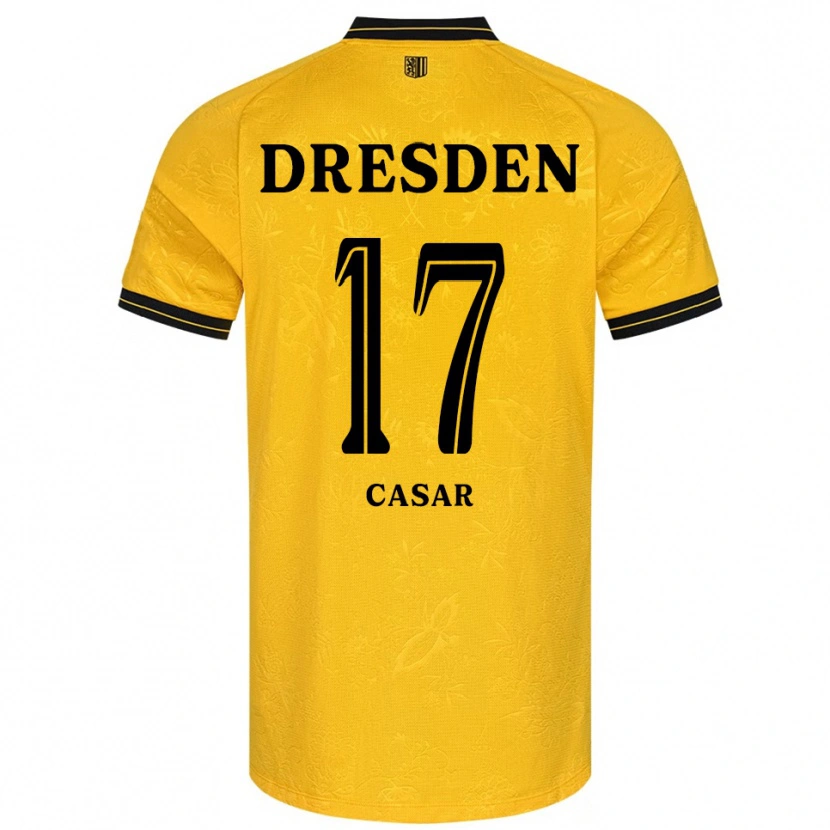 Danxen Dzieci Aljaz Casar #17 Żółto Czarny Domowa Koszulka 2025/26 Koszulki Klubowe