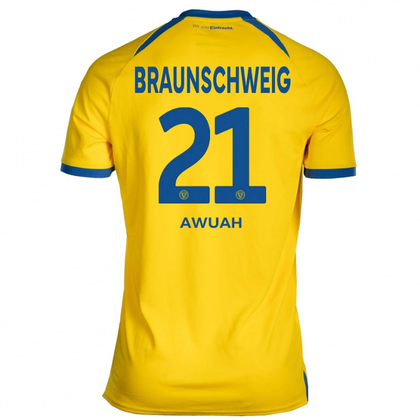 Danxen Dzieci Marvin Awuah #21 Żółto Niebieski Domowa Koszulka 2025/26 Koszulki Klubowe