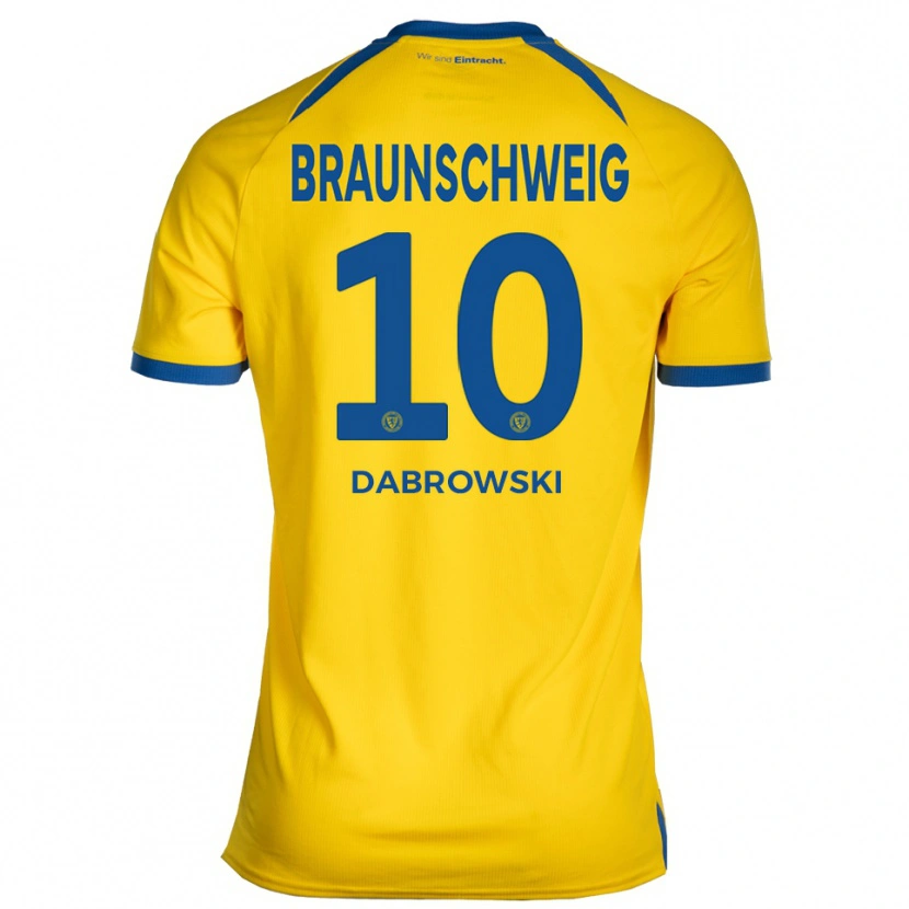 Danxen Dzieci Sebastian Dabrowski #10 Żółto Niebieski Domowa Koszulka 2025/26 Koszulki Klubowe