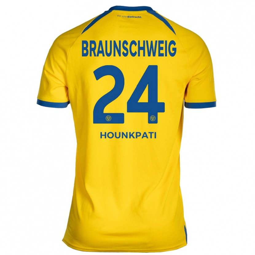 Danxen Dzieci Marvin Hounkpati #24 Żółto Niebieski Domowa Koszulka 2025/26 Koszulki Klubowe
