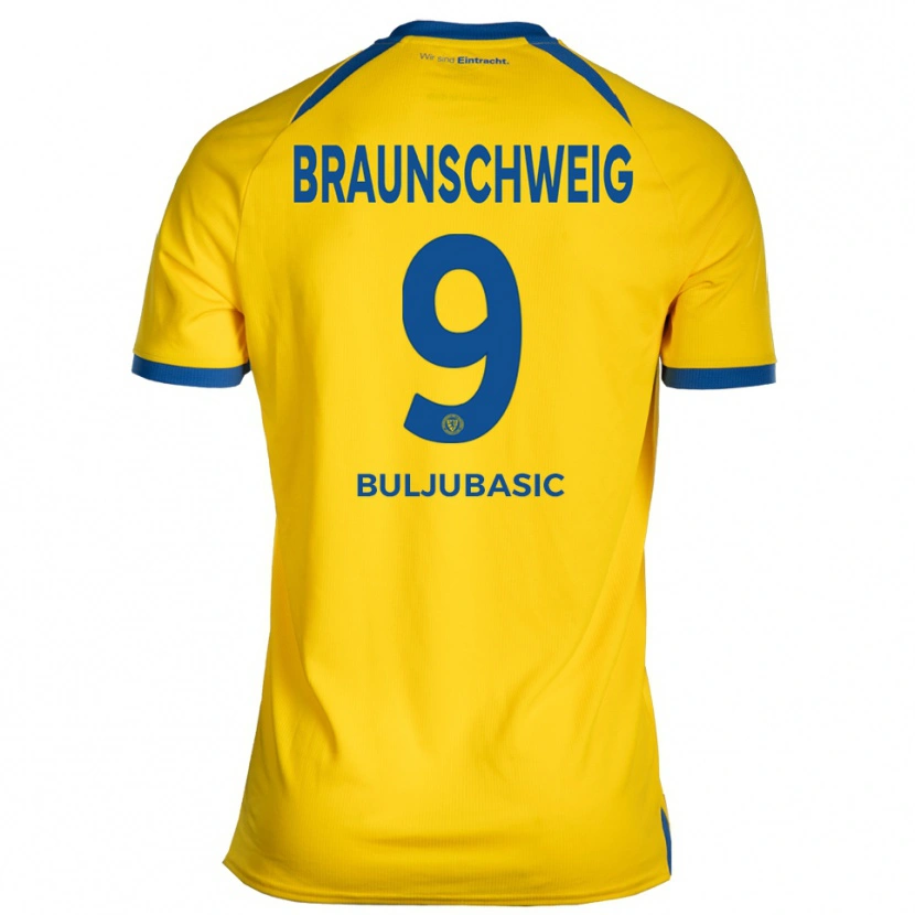 Danxen Dzieci Amer Buljubasic #9 Żółto Niebieski Domowa Koszulka 2025/26 Koszulki Klubowe