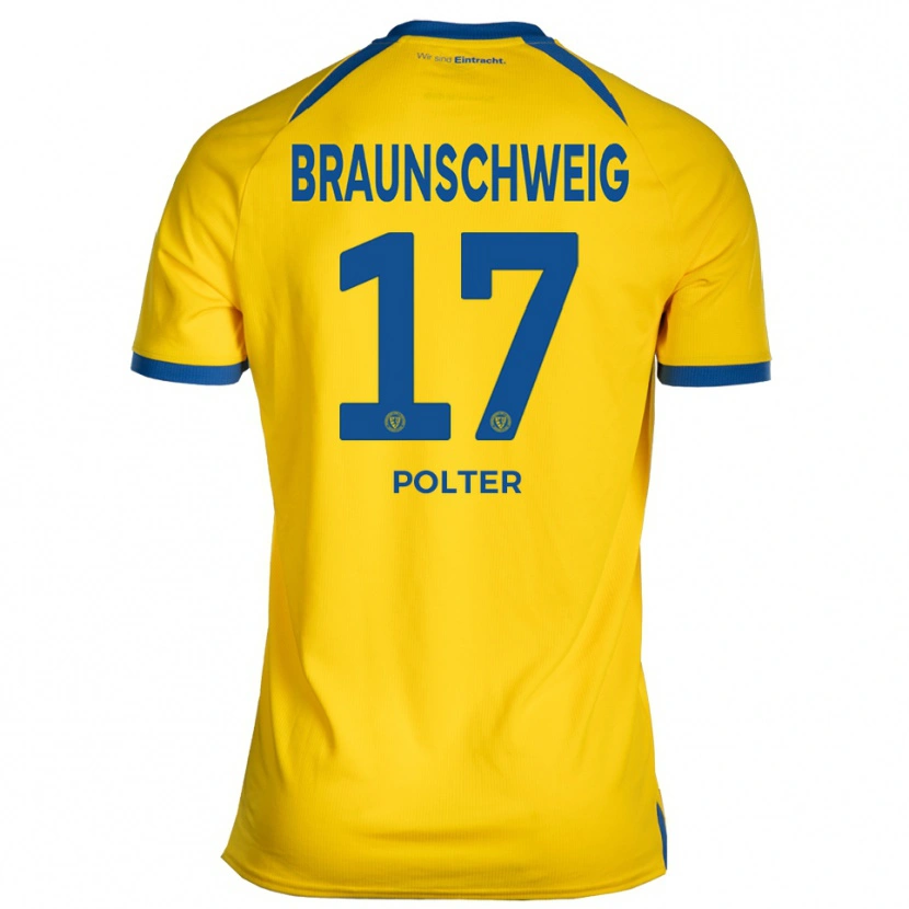 Danxen Dzieci Sebastian Polter #17 Żółto Niebieski Domowa Koszulka 2025/26 Koszulki Klubowe
