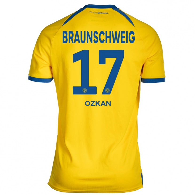 Danxen Dzieci Yasin Ozkan #17 Żółto Niebieski Domowa Koszulka 2025/26 Koszulki Klubowe